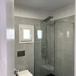 Minimal Grey Pool-front In Apartment
